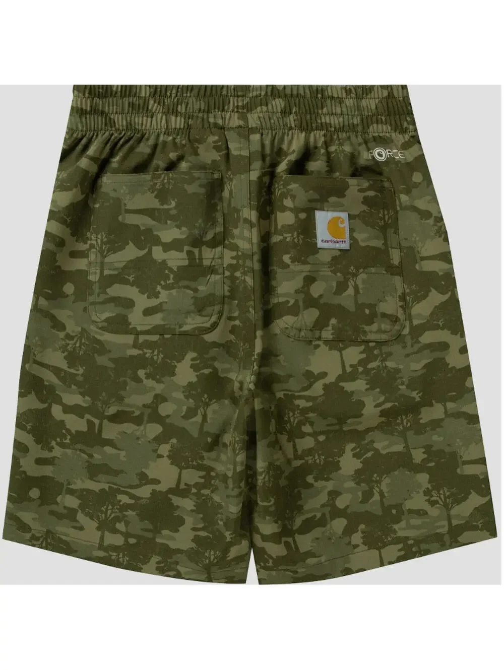 (C97) Carhartt Youth Boys' Rugged Flex Ripstop Work Shorts Camo Brown Medium